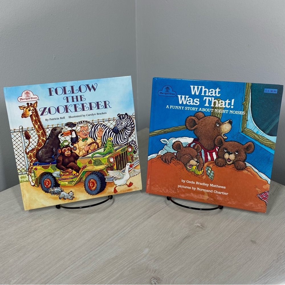 Lot of Two (2) Vintage Merrigold Press Children's Books (HB, 1977 & 1984) Good